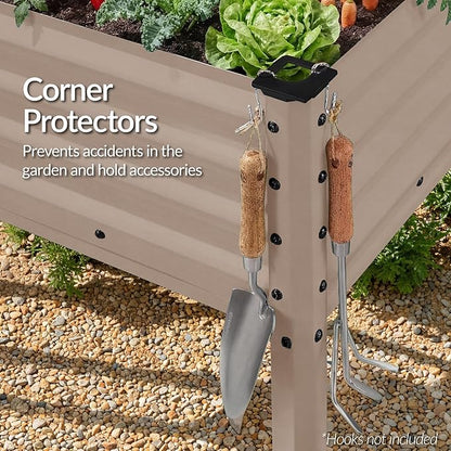 Best Choice Products 72x24x30in Non Toxic Galvanized Raised Garden Bed, Metal Elevated Planter Box, Vegetable Garden, 100% Non Toxic Materials - Taupe