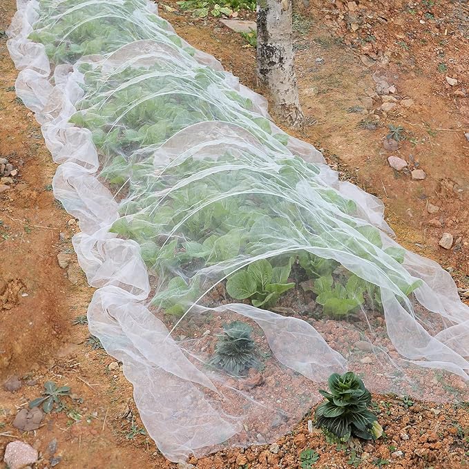 10 X 25FT Garden Mesh Netting Barrier,Fruit Tree Plant Netting for Vegetable Blueberry Bushes Plant Row Cover Screen Protection