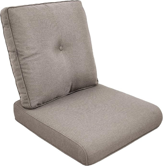 Outdoor Chair Cushions - 22" x 25" x 4" Patio Furniture Cushions with Water Resistant & Removable Cover, 28D High Density Sponge Patio Cushion for Outdoor Furniture Couch Rocker Chair, Grey