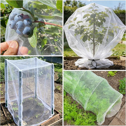 13'x32.8' Garden Netting for Strawberry Plants HDPE Fine Strawberry Bird Netting for Raised Bed Row Cover Screen Mesh Net for Fruit Tree Vegetable Flowers Large Area Garden Protection