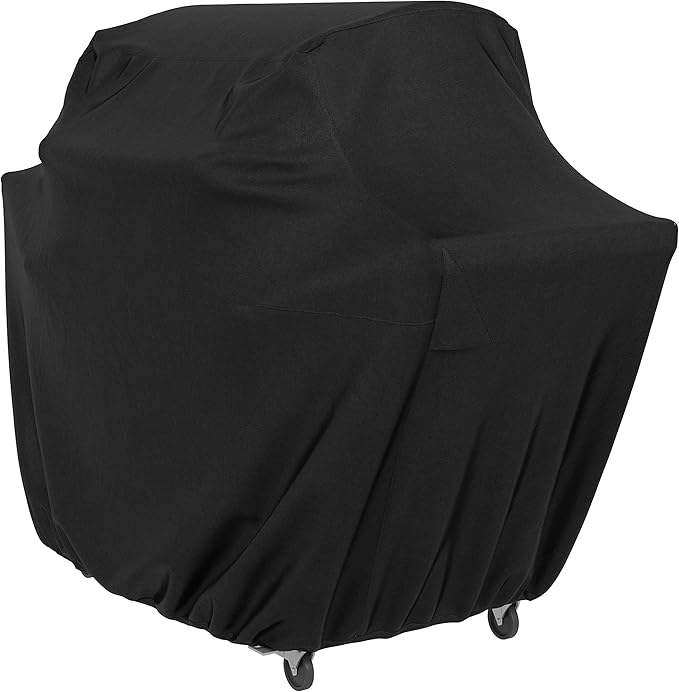 Amazon Basics Gas Grill Barbecue Cover for Outdoor, Waterproof, Anti-UV, Durable Heavy Duty, 60 inch, Medium, Black