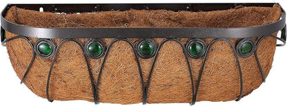 Arcadia Garden Products Arcadia Emerald Series Wall Trough Planter, 36-Inch, Black (CB07)
