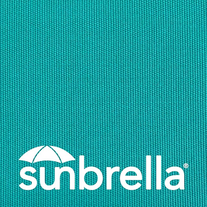 Outdoor Sunbrella Decorative Pillows with Triple Coconut Buttons Pack of 4, 18" x 18" Outdoor Pillow Set for Couch Bed Throw Patio Sofa, Canvas Aruba/Cast Ash
