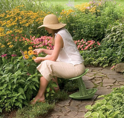 TheXceptional ROCKr Garden Stool with Seat Pad | Gardening Stool with Rocking Base for Yard and Garden | Light Weight Gardeners Chair Tool to Help Knees | Made in USA by Vertex Products | Model EX121