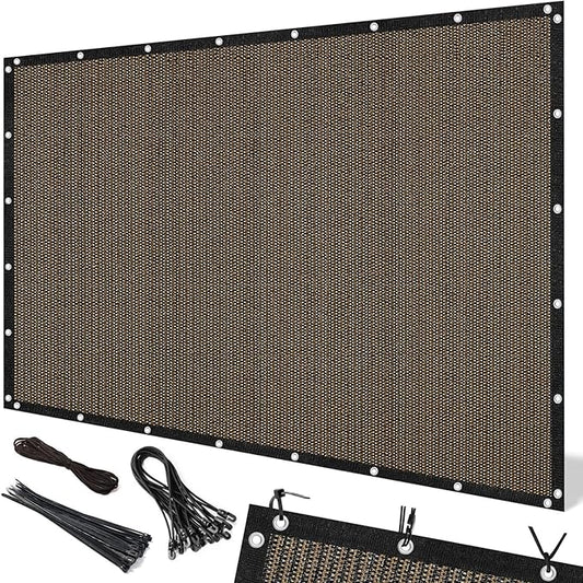 Artpuch 90% Sun Shade Cloth, 12 x 16 FT Pergola Shade Cover Canopy with Grommets, Sun Screen Fabric Tarp for Patio, Outdoor, Garden, Backyard, Mocha