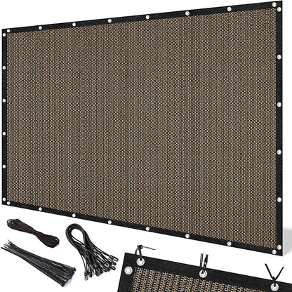 Artpuch 90% Sun Shade Cloth, 10 x 10 FT Pergola Shade Cover Canopy with Grommets, Sun Screen Fabric Tarp for Patio, Outdoor, Garden, Backyard, Mocha