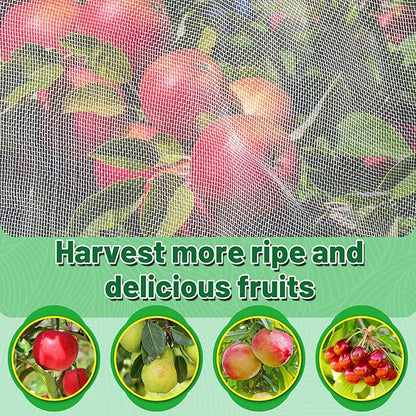 Easy Installation Fruit Tree Netting with Zipper & Drawstring - 8.2x6.6ft Ultra Fine Mesh Garden Protection Screen to Protect Pear Peach Apple from Bird Insect Bug Cicada Deer Squirrel - 2pcs