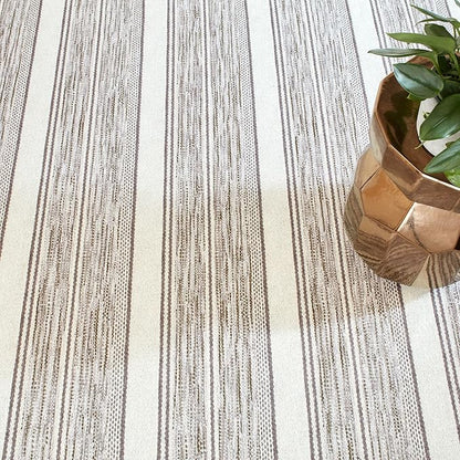 Dash & Albert Ellington Stripe Grey Machine Washable Rug, 2 X 3 Feet, Grey Stripe Pattern
