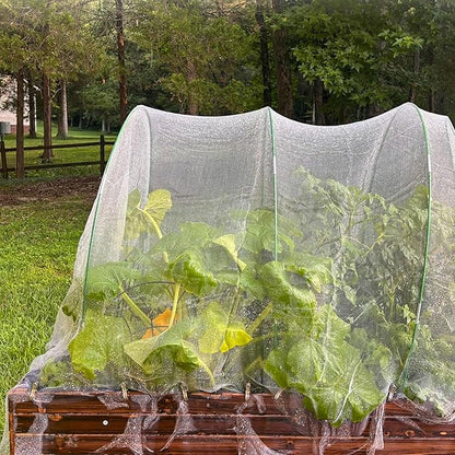Ultra Fine Mesh Garden Netting, Durable Insect Netting for Plant Protection, 6.5 x 20FT Raised Bed Cover, Row Cover Pest Barrier for Vegetables, Fruit Trees, Flowers