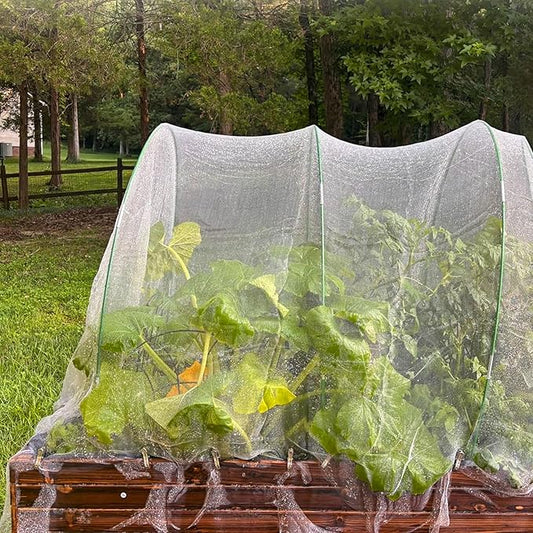 Ultra Fine Mesh Garden Netting, Durable Insect Netting for Plant Protection, 5 x 20FT Raised Bed Cover, Row Cover Pest Barrier for Vegetables, Fruit Trees, Flowers