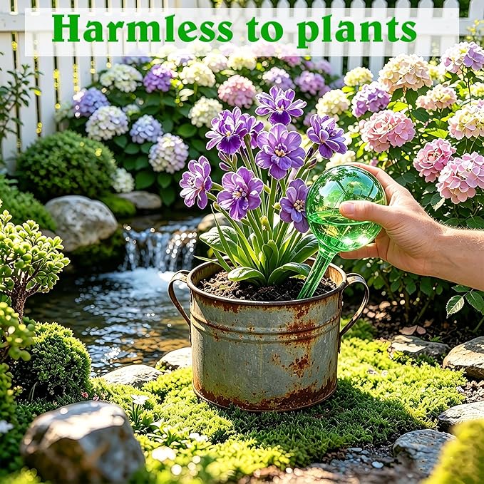 MOONSOUND Plant Watering Dispenser, 10Pcs Plant Watering Devices, Premium Plant Automatic Waterer, Indoor Outdoor Plant Self Watering Spikes, Pot Flower Self Watering Bulbs