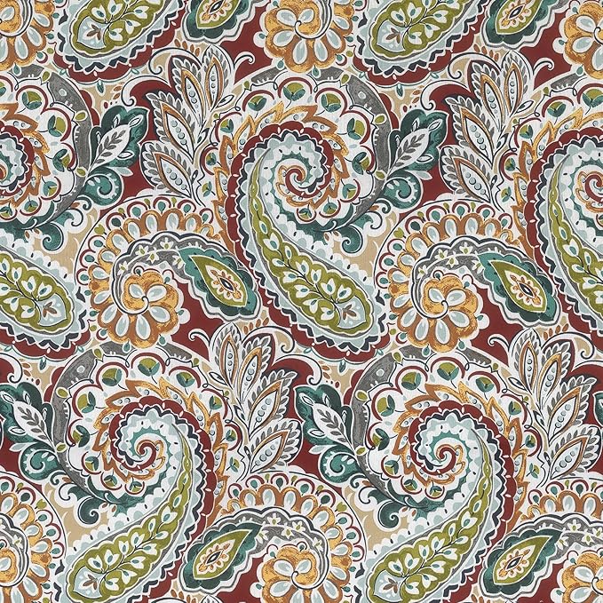 LVTXIII Outdoor Seat Cushions Seasonal Replacement Chair Cushions, Patio Chair Pads with Ties for Dining Chairs and Garden Furniture, Square Back, 19"x19"x2", 4 Pack, Paisley Chilli