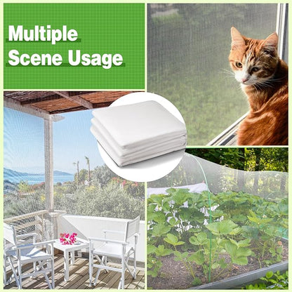 ANPHSIN Stronger Garden Mesh Netting - 10 x 33 ft PP Nanocomposite Bird Net Barrier, Mosquito Netting Screen for Outdoor Plants Vegetables Patios Balconies Terraces, Shading Rate 20% (White)