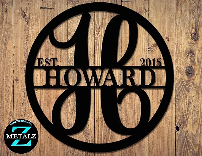 Personalized Metal Monogram Sign. Wedding Gift. Family Name Sign. Outdoor Name Sign. Anniversary. Last Name Sign. Metal Sign. Front Door.