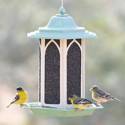 Perky-Pet GAZ01 Pistachio Gazebo Bird Feeder - Metal Bird Feeders for Outside - Outdoor Garden Décor