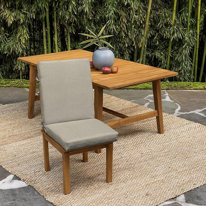 Arden 4-Pack earthFIBER Outdoor Patio Dining Chair Cushion, 20x44, Rain-Proof Seat Pad, Fade-Resistant Outdoor Cushion Sandbar Taupe Texture