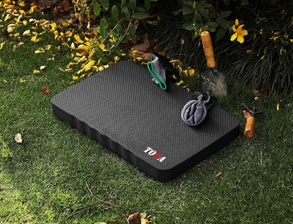 TOUA Kneeling Pad Thick Extra Large High Density Foam Kneeler Pad Mat for Gardening Yoga Exercise Bath (Black 2 Pack)