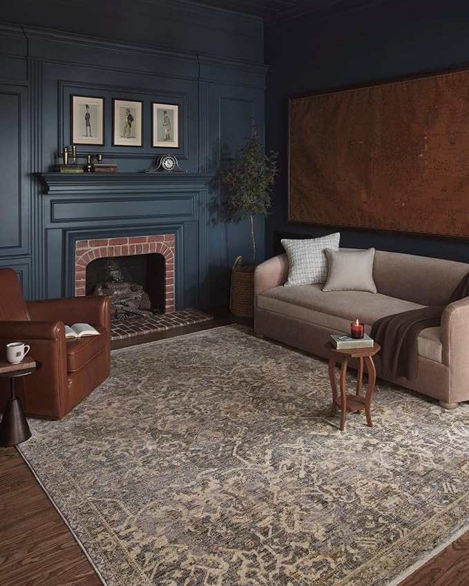 Loloi Magnolia Home by Joanna Gaines Junie Collection JUE-01 Blue/Natural 2'-7" x 10'-0", .38 Pile Height, Runner Rug