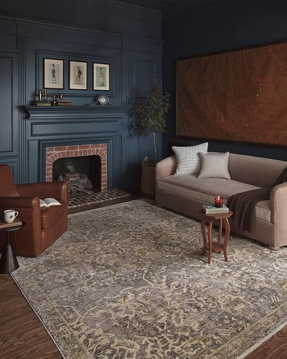 Loloi Magnolia Home by Joanna Gaines Junie Collection JUE-01 Blue/Natural 2'-7" x 10'-0", .38 Pile Height, Runner Rug