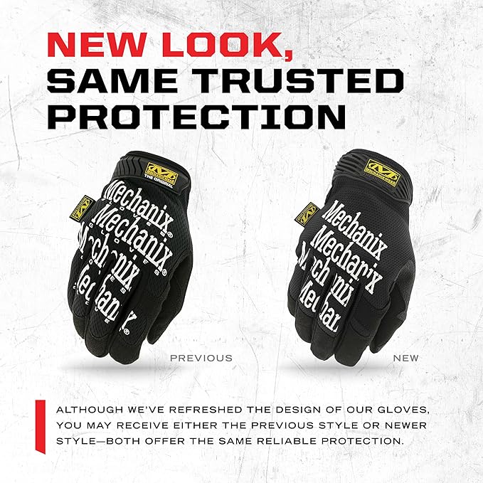 Mechanix Wear Original Work Gloves - Multi-Purpose Outdoor Work Gloves - Secure Fit - Durable & Machine Washable - Breathable & Comfortable - XX-Small - Black