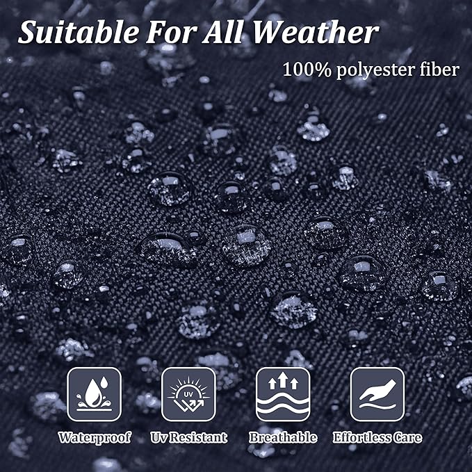 14 Pcs Outdoor Cushion Slipcovers Outdoor Patio Cushion Covers Replacement Waterproof with Zipper for Outdoor Furniture, Patio Sofa Couch 3 Sizes, Covers Only