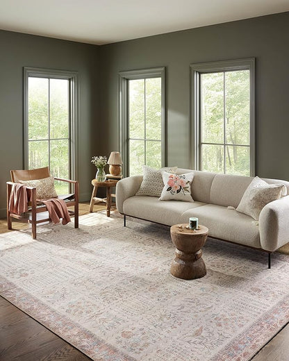 Loloi Rifle Paper Co. Maison Collection MAO-08 Cream 7'-6" x 9'-6", .19" Pile Height, Area Rug