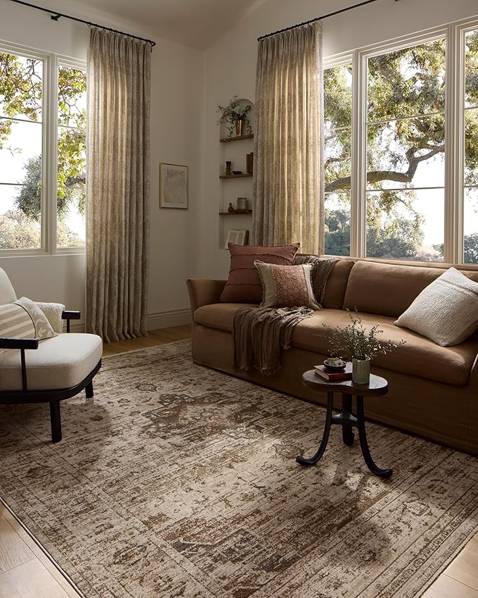 Loloi Haywood Collection HYD-03 Natural/Bark 3'-6" x 5'-7" Accent Rug