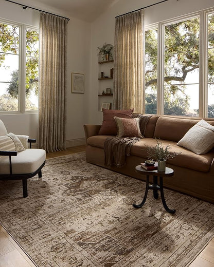 Loloi Haywood Collection HYD-03 Natural/Bark 3'-6" x 5'-7" Accent Rug