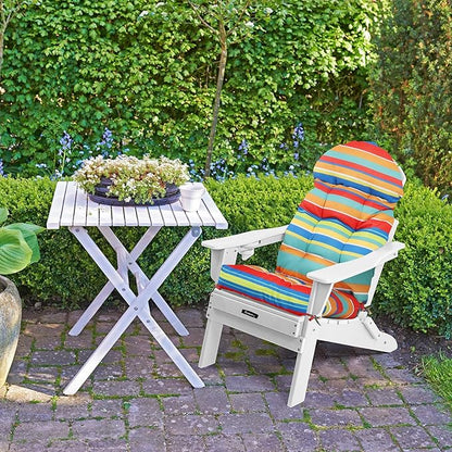 FUNBERRY Patio Chair Cushions Set of 4, Thicken Comfy Cushions for Rocker Non Slip Fade Shield Waterproof High Back with Ties