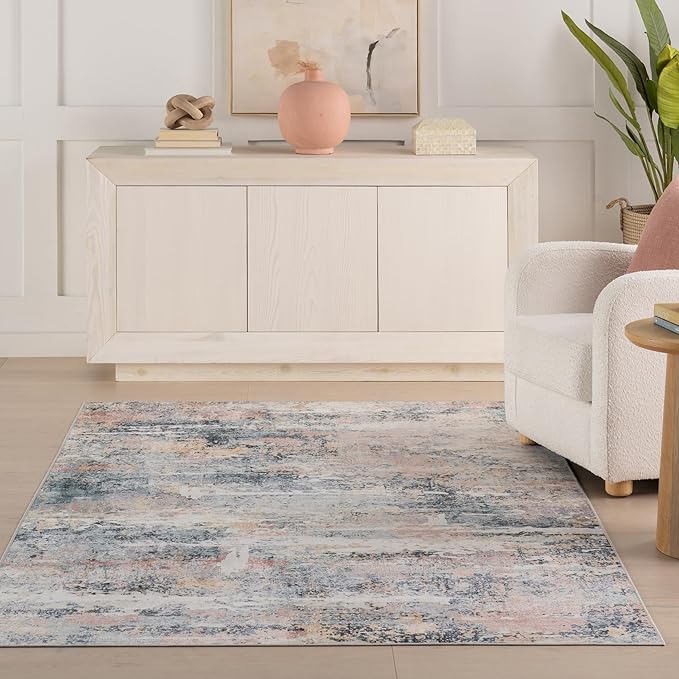 Dash & Albert Blaire Mineral Machine Washable Rug, 3 X 5 Feet, Multicolored Graphic Pattern