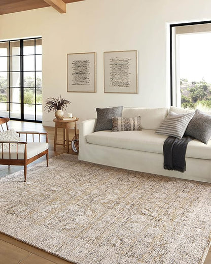 Loloi Amber Lewis Alie Collection ALE-05 Gold/Beige 2'-7'' x 10'-0'', .13'' Pile Height, Runner Rug