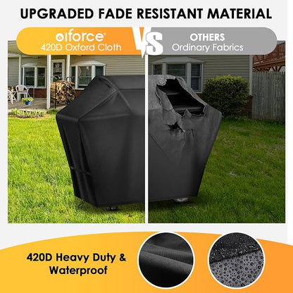 Grill Cover 48 Inch for Outdoor Grill,Grill Cover for Outdoor Waterproof Weather Resistant,UV & Fade Resistant, Compatible with Weber Nexgrill Charbroil Kenmore Gas BBQ, Black
