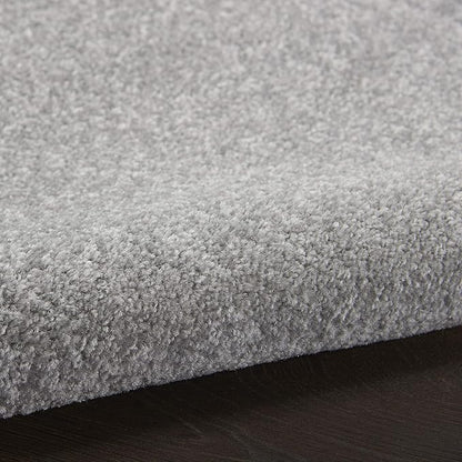 Nourison Home Essentials Indoor/Outdoor Silver Grey 2'2" x 18 Area Rug, Easy Cleaning, Non Shedding, Bed Room, Living Room, Dining Room, Backyard, Deck, Patio (2x18)