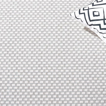 SAFAVIEH Washable Rug Outdoor Courtyard Collection - 2'3" x 6' Runner, Ivory & Teal, Non-Shedding & Easy Cleaning, Ideal for Patio, Entryway, Mudroom, Hallway, Kitchen (CY8475-53512)