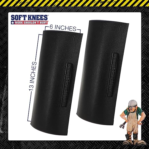 Soft Knees XL No-Strap Knee Pads for Men, 6” x 13” Knee Pad Inserts for Work Pants with Double Knee | SoftKnees Pads for Work & Construction, Knee Savers for Mens Work Pants
