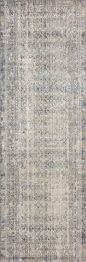 Loloi Amber Lewis Alie Collection ALE-04 Sky/Stone 9'-6'' x 13'-1'', .13'' Pile Height, Area Rug