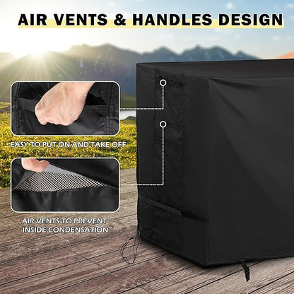 Grill Cover for Electactic G31 Gas Grill with Folding Tables, Griddle Cover for Electactic 3-Burner Gas Griddle with Side Tables Folded
