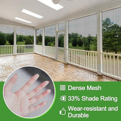 ANPHSIN 10 x 50 ft Stronger Garden Mesh Netting - PP Nanocomposite Bird Net Barrier, Fine Mesh Mosquito Screen for Outdoor Plants Vegetables Patios Balconies Terraces, Shading Rate 33% (Black)