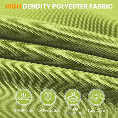 Amopatio 7-Piece Outdoor Cushions, Waterproof Outdoor Replacement Cushion, Non-Slip Bottom All-Weather Patio Couch Cushions for 4-seat Patio Sectional, Green