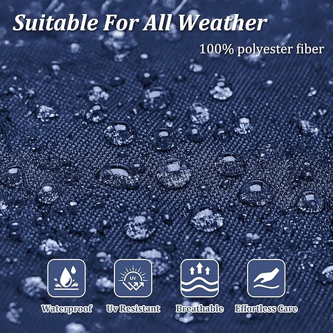 14 Pcs Outdoor Cushion Slipcovers Patio Cushion Covers Replacement Waterproof with Zipper for Outdoor Furniture, Patio Sofa Couch 3 Sizes, Covers Only