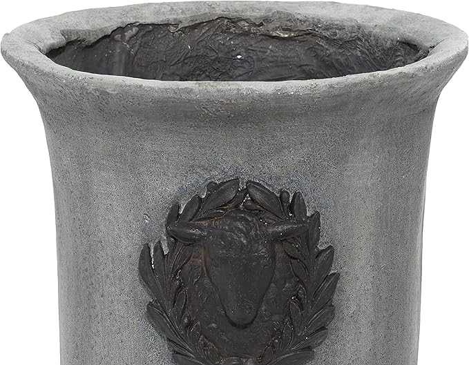 Studio 350 Grey Resin Rustic Planter 16 x 11 x 11-11 x 11 x 16Round