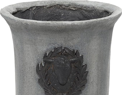 Studio 350 Grey Resin Rustic Planter 16 x 11 x 11-11 x 11 x 16Round