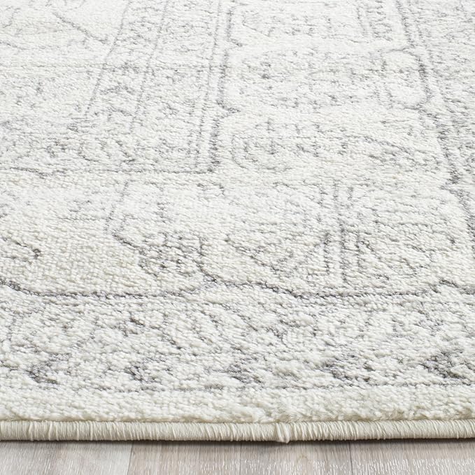 SAFAVIEH Adirondack Collection Runner Rug - 2'6" x 18', Ivory & Silver, Oriental Medallion Design, Non-Shedding & Easy Care, Ideal for High Traffic Areas in Living Room, Bedroom (ADR108B)