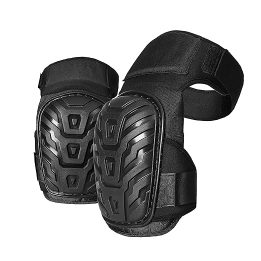 CE' CERDR Professional Knee Pads for Work - Heavy Duty Foam Padding Kneepads for Construction, Gardening, Flooring with Comfortable Gel Cushion to Save Your Knees (Thigh High)