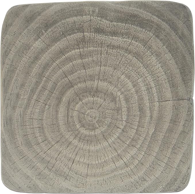 Christopher Knight Home Novi Outdoor Accent Table, Twist-Shaped MGO Sofa Side End Table, Garden Stool for Patio Balcony Beach Pool, Lightweight Concrete, Wood-Like Texture, Gray