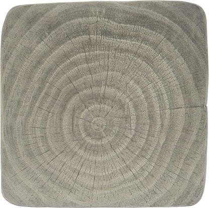 Christopher Knight Home Novi Outdoor Accent Table, Twist-Shaped MGO Sofa Side End Table, Garden Stool for Patio Balcony Beach Pool, Lightweight Concrete, Wood-Like Texture, Gray