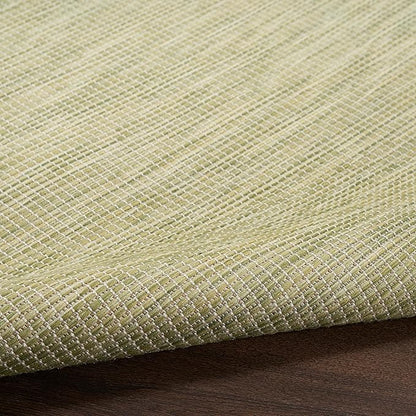 Nourison Home Positano Indoor/Outdoor Green 5' x 7' Area Rug, Easy Cleaning, Non Shedding, Bed Room, Living Room, Dining Room, Backyard, Deck, Patio (5x7)