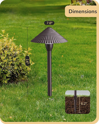 EDISHINE 5CCT Low Voltage Pathway Lights Wired, 8 Pack 2700K-5000K LED Landscape Lighting, 12V AC/DC 3W 160LM Die-Cast Aluminum Waterproof Outdoor Landscape Path Lights for Sidewalk Garden Yard