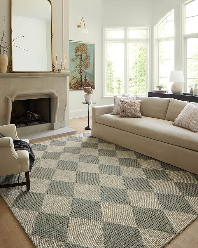 Loloi Chris Loves Julia Francis Collection FRA-01 Spa/Granite 7'-9" x 9'-9" Area Rug
