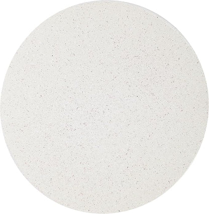 JONATHAN Y TBL1103A Kline 17.5" Mid-Century Modern Brutalist Indoor/Outdoor Accent Table Art Deco, Minimalist, Contemporary, Patio, Garden, Bathroom, Living Room, Cream Terrazzo Finish